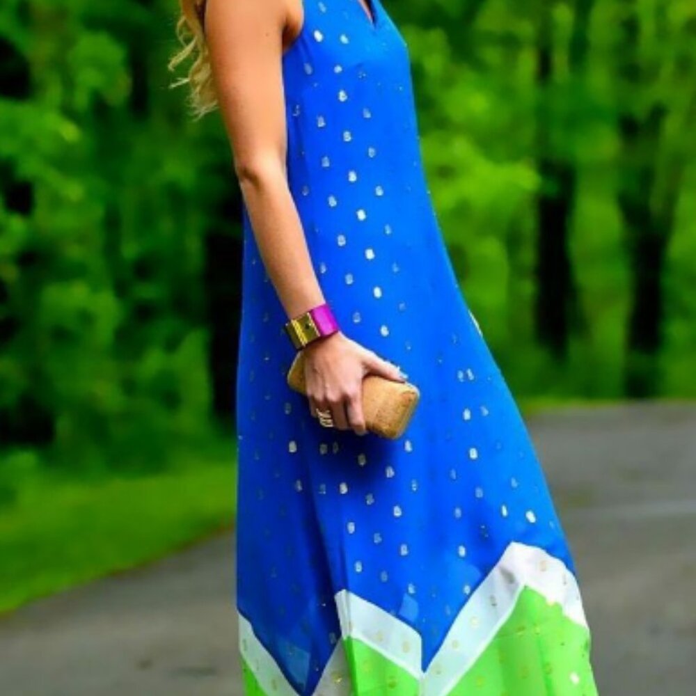 Lilly Pulitzer Winnie Silk Maxi Dress Sz Small MSRP $225